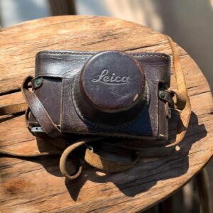 Pochette / Etui d'origine Leica en cuir marron pour Appareil photo Argentique - Image - Prise de vue - Kodak - Nikon - Vintage