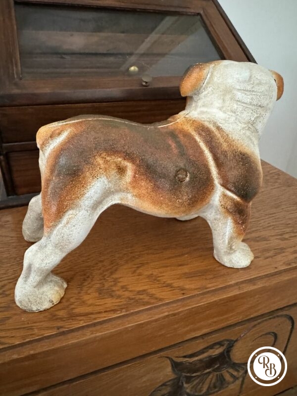 Rare - Magnifique bloc porte en fonte - Chien Bulldog - Vintage - Déco – Image 6