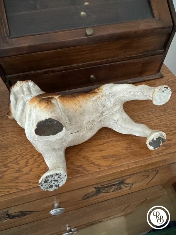 Rare - Magnifique bloc porte en fonte - Chien Bulldog - Vintage - Déco – Image 7