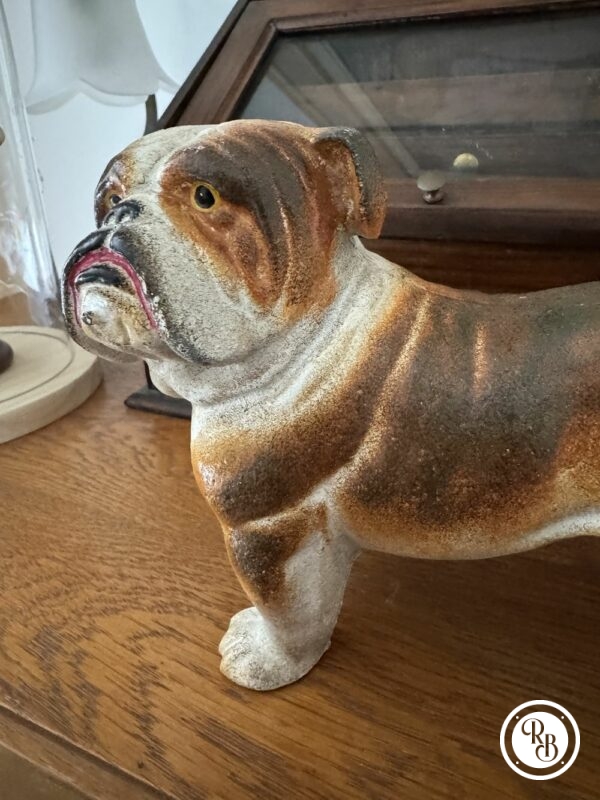 Rare - Magnifique bloc porte en fonte - Chien Bulldog - Vintage - Déco – Image 2