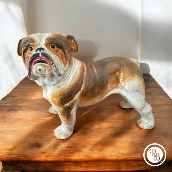 Rare - Magnifique bloc porte en fonte - Chien Bulldog  Vintage