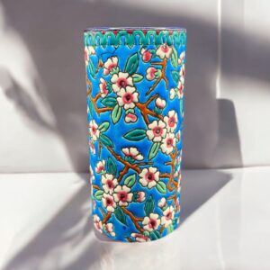 Ancien et rare pot/vase en céramique en Emaux de Longwy - Estampille des années 1930 - Décoration - Collection