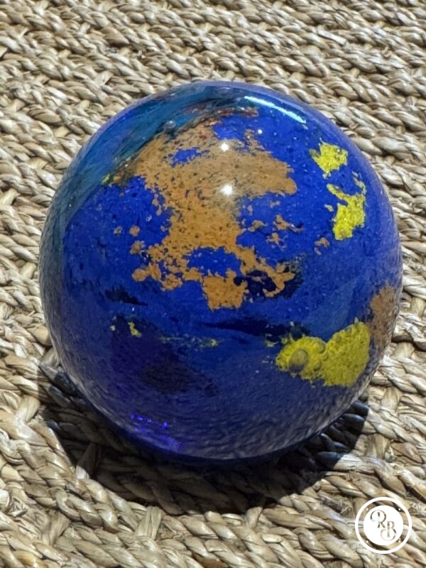 Ancienne et rare Sulfure (Presse papier en verre) - En forme de globe terrestre - Murano - Déco - Collection - Diamètre 6 cm – Image 2