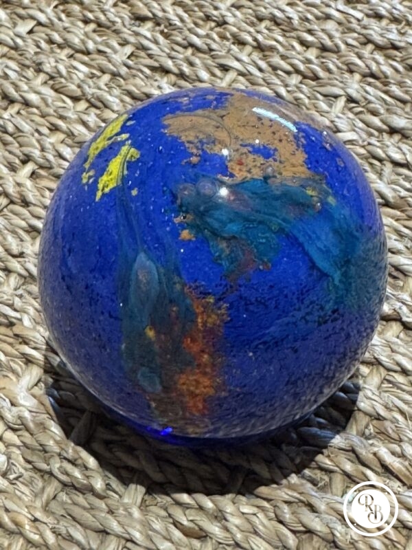 Ancienne et rare Sulfure (Presse papier en verre) - En forme de globe terrestre - Murano - Déco - Collection - Diamètre 6 cm – Image 4