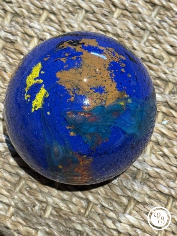 Ancienne et rare Sulfure (Presse papier en verre) - En forme de globe terrestre - Murano - Déco - Collection - Diamètre 6 cm – Image 5