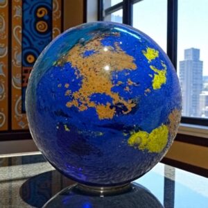 Ancienne et rare Sulfure (Presse papier en verre) - En forme de globe terrestre - Murano