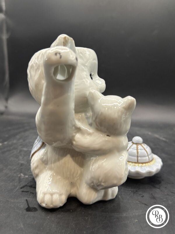 Charmante petite Théière en forme de chat (et son chaton) en faïence blanche peinte à la main - Collection - Déco – Image 7