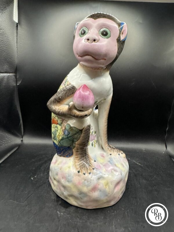 Ancienne et rare Statuette/figurine chinoise - Singe - Estampillée - Collection - Décoration – Image 2