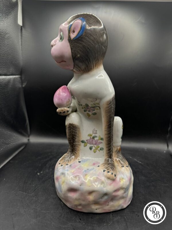 Ancienne et rare Statuette/figurine chinoise - Singe - Estampillée - Collection - Décoration – Image 3