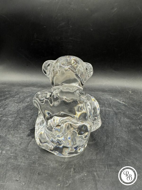 Rare - Presse papier - Singe / Guenon et son petit - En Cristal transparent et poli - Cristallerie de Saint Louis - Décoration - Collection – Image 5