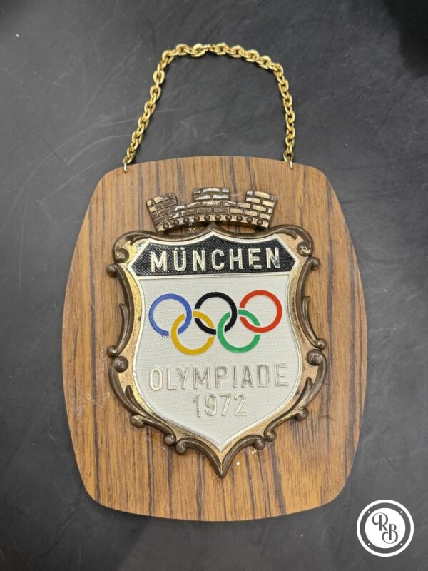 Rare et introuvable Plaque commémorative en bois des Jeux Olympiques d'été - jo - Munich - München de 1972 - Collection - Décoration – Image 3