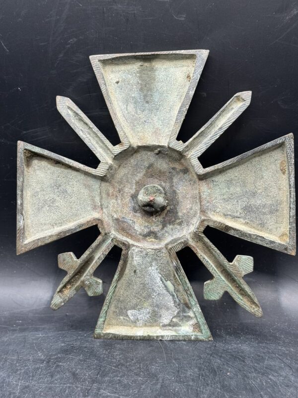 Rare et imposante Croix de Guerre en Bronze (15x15cm - pas médaille) - Stèle - Décoration - Collection - France - Allemagne - 1914/1918-1939/1945 – Image 4