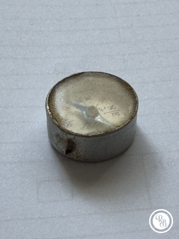 Rare mini boussole en alu - Avec miroir au dos - Made in Japan/Japon - vers 1950 - Décoration - Collection - Elle fonctionne... – Image 6