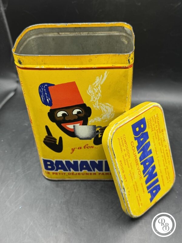 Ancienne boite publicitaire en métal/tôle lithographiée - Banania - Chocolat - Café - Courbevoie - Déco - Collection – Image 7
