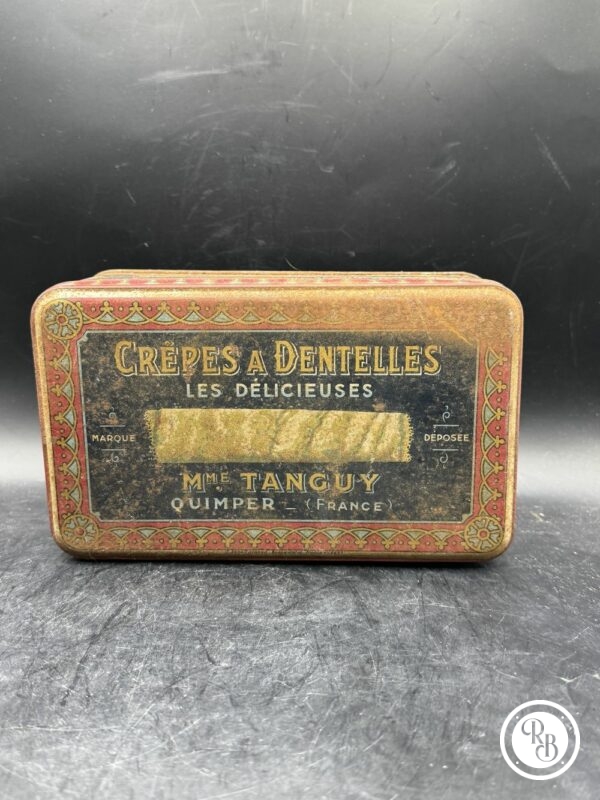 Ancienne boite publicitaire en métal/tôle - Crêpes en dentelles "Les délicieuses" Quimper - Déco - Collection – Image 2