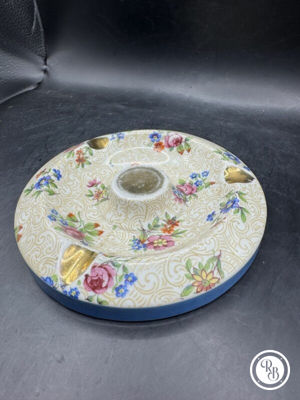 Ancien Cendrier de la maison Paul Lanternier - Porcelaine de Limoges - France - Joli décor floral et dorure - Vers 1950 - Collection - Décoration – Image 5