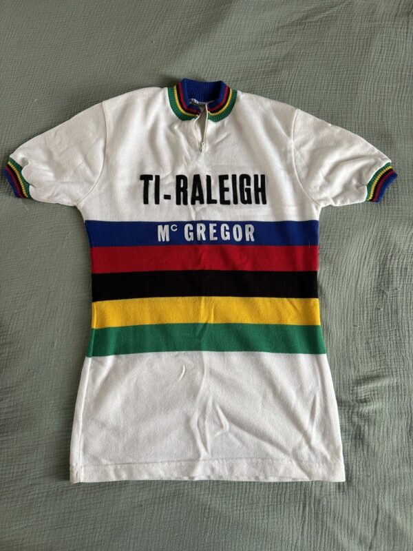 Maillot hyper collector Original "Tricots du Rocher" Cycliste-Cycling jersey TI-Raleigh-McGregor 1978 Vintage Tour de France - Champion du monde - Collection - Décoration – Image 2