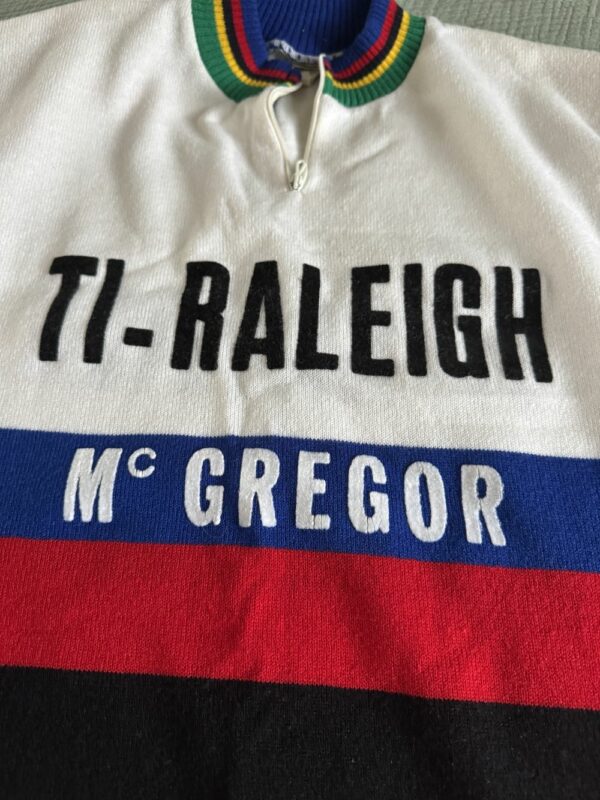 Maillot hyper collector Original "Tricots du Rocher" Cycliste-Cycling jersey TI-Raleigh-McGregor 1978 Vintage Tour de France - Champion du monde - Collection - Décoration – Image 5