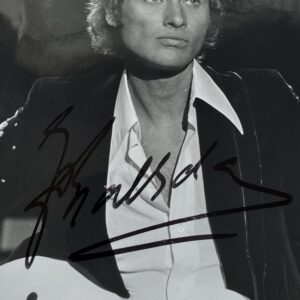 Dédicace - Autographe - Rare photo signée au feutre noir dans les années 70 par Johnny Hallyday - 2 - Beau format 18x24 - Vintage