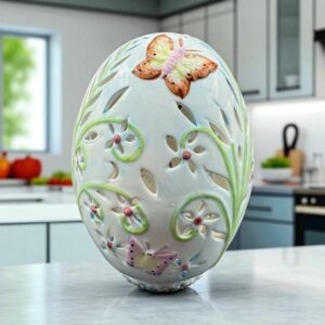 Charmant brûle/Porte bougie en porcelaine en forme d'œuf - De la maison Villeroy et Boch - Collection - Déco - Pâques