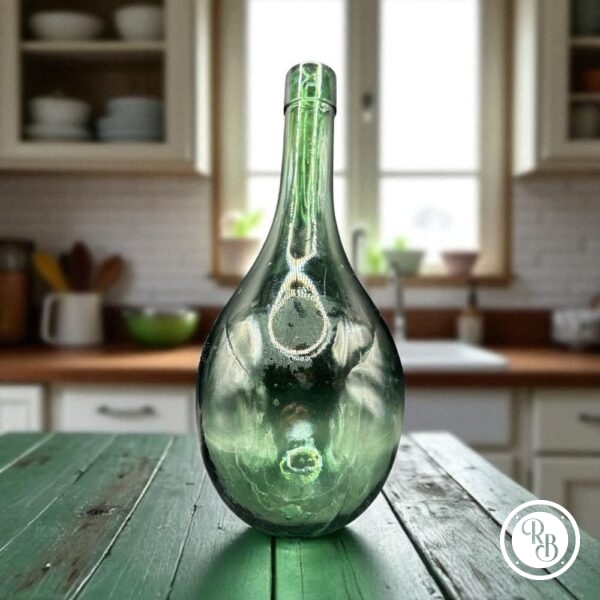 Ancienne bouteille en verre à fond rond - Amphore - Vers 1930 - Déco - Collection