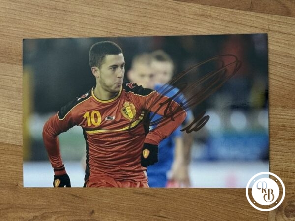 Dédicace - Autographe - Rare photo signée au feutre par Eden Hazard - Format 11x18 - Belgique - Losc - Real Madrid - Chelsea