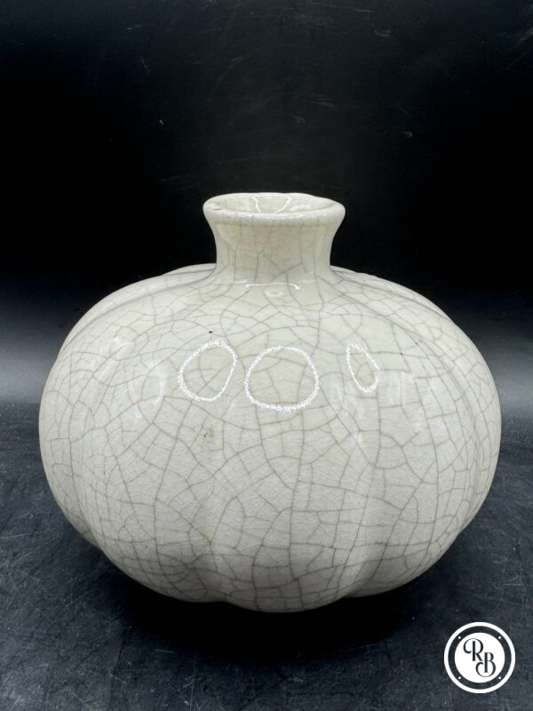 Beau vase/pot boule original en céramique craquelée - Décoration - Collection – Image 2