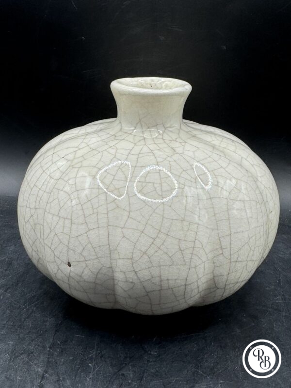 Beau vase/pot boule original en céramique craquelée - Décoration - Collection – Image 3