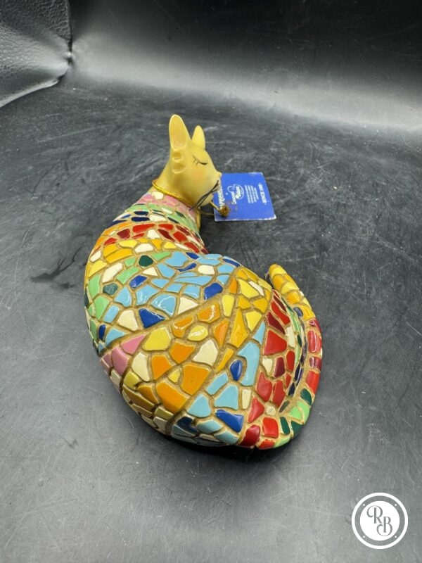 Rare Figurine de chat allongé de Capriochos Gaudi par Creaciones Velasco - Peinte à la main - Décoration - Collection – Image 7