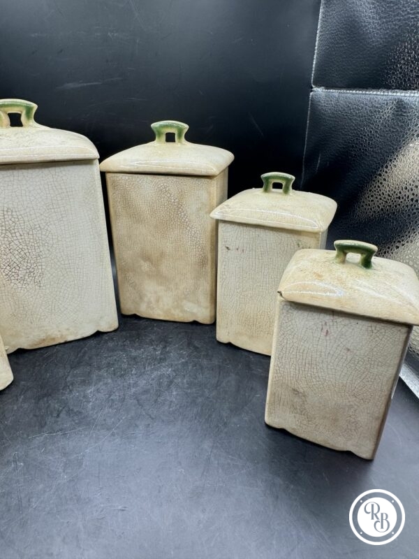 Jolie série de 6 pots à Epices avec leurs couvercles - Datant du début XXème - Numérotés - Décoration - Collection – Image 7