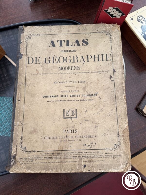 Très Ancien Atlas élémentaire de géographie moderne - Eugène Belin - Paris - 1872 - Collection – Image 2