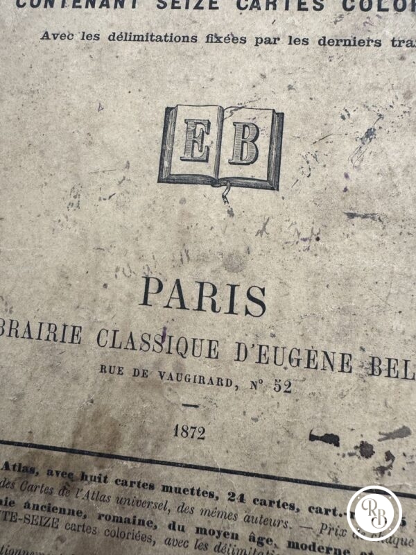 Très Ancien Atlas élémentaire de géographie moderne - Eugène Belin - Paris - 1872 - Collection – Image 4