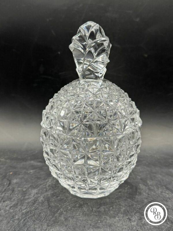 Sucrier/Bonbonnière vintage en forme d'ananas - En Cristal et avec son couvercle - Vers 1970 - Vintage - Collection - Décoration – Image 3