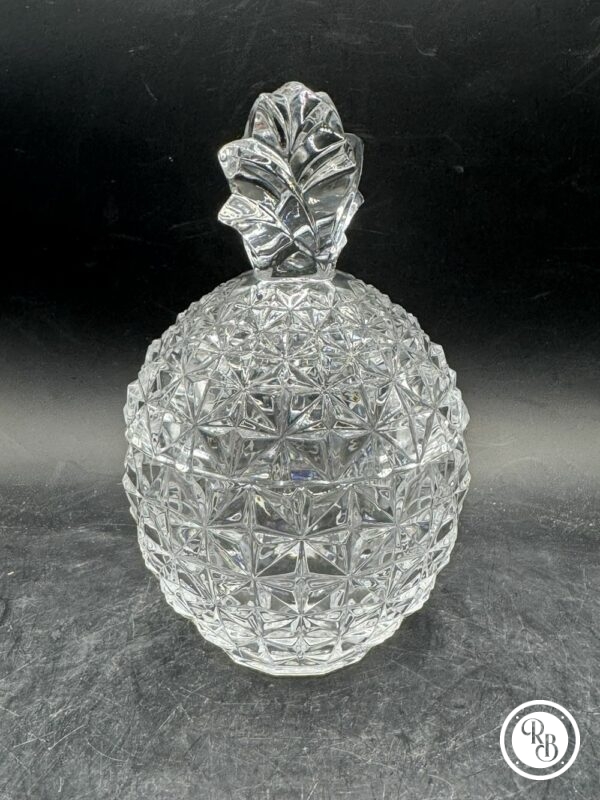Sucrier/Bonbonnière vintage en forme d'ananas - En Cristal et avec son couvercle - Vers 1970 - Vintage - Collection - Décoration – Image 4