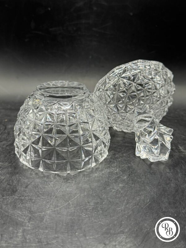 Sucrier/Bonbonnière vintage en forme d'ananas - En Cristal et avec son couvercle - Vers 1970 - Vintage - Collection - Décoration – Image 6