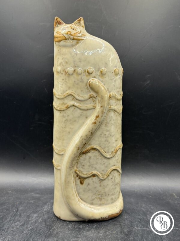 Statuette de chat - Poterie décorée à la main - Décoration - Collection - Pièce unique – Image 2