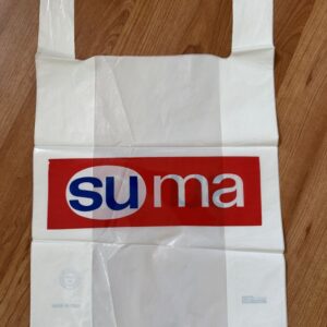 Rare ancien sac en plastique des années 80' - Suma - Rouge et bleu - Vintage - Collection - Décoration