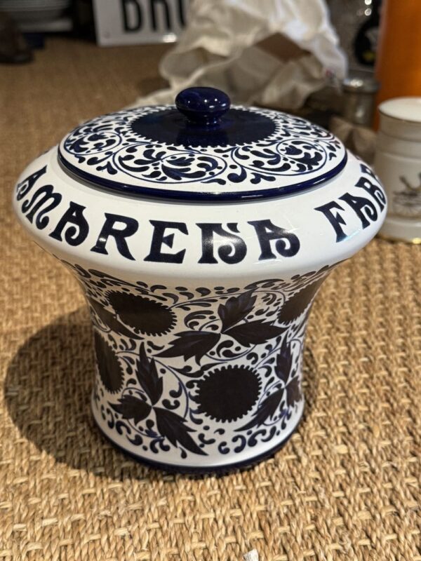 Magnifique et rare vase/pot en faïence des années 1960 - Signé - Amarena Fabbri Bologna - Cerise noire - Avec couvercle - Céramique de Deruta - Fabriqué en Italie - Déco - Collection – Image 2