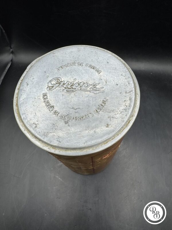 Ancienne boite - publicitaire - En aluminium de 500g - Lait Guigoz - de 1949 - Déco - Collection - lait sucré demi écrémé – Image 5