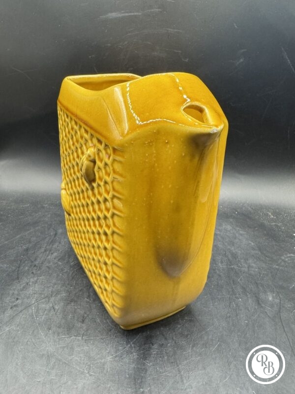 Magnifique Carafe/Pichet ancien signée Faïencerie de Saint Clément - Jaune décor Abeilles et alvéoles - Collection - Décoration - bar bistrot - Vintage french antique – Image 5