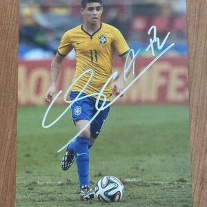 Dédicace - Autographe - Rare photo signée au feutre par Oscar - Format 11x17 - Brésil - Seleção Brasileira de Futebol - Santos - Chelsea