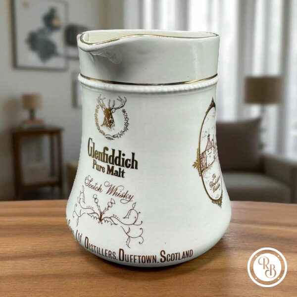 Pichet publicitaire Whisky Glenfiddich blanc et or - Décoration - Collection