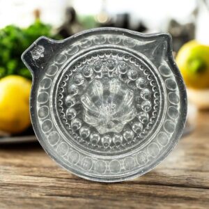 Joli presse-citron/presse agrumes en verre moulé avec une couronne - Des année 50/60 - Collection - Décoration - Vintage