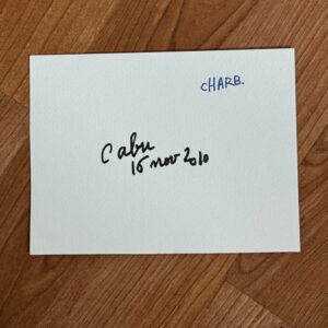 Dédicace - Autographe - Très rare bristol signé par Cabu et Charb - Charlie Hebdo