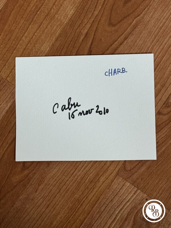 Dédicace - Autographe - Très rare bristol signé par Cabu et Charb - Charlie Hebdo