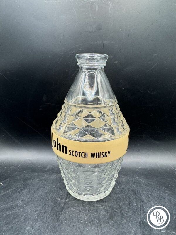 Ancienne Carafe/Bouteille publicitaire - Whisky long John Scotch - En verre épais - Des années 60 - Double inscription - Décoration Bistrot/Bar – Image 3
