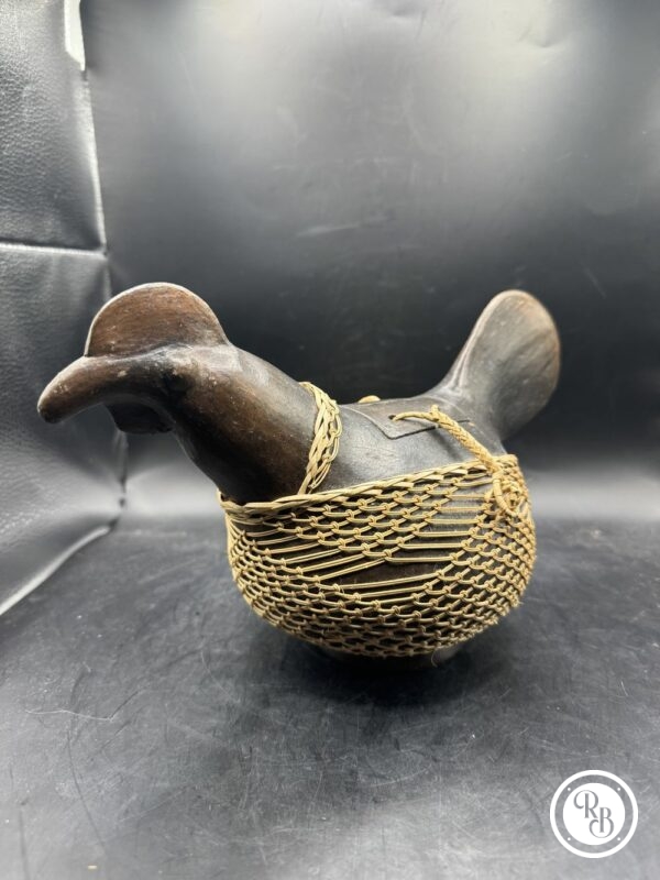 Ancienne Poule en bois exotique des années 70 - Décoration - Collection – Image 3