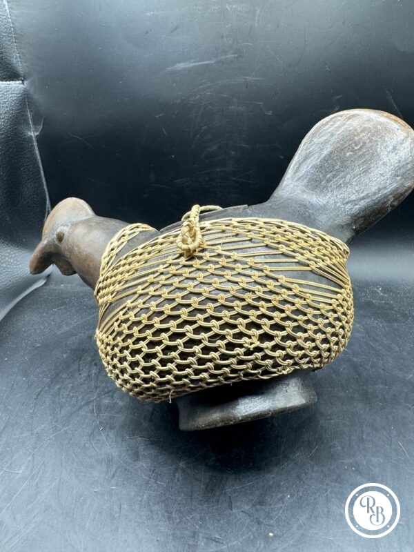 Ancienne Poule en bois exotique des années 70 - Décoration - Collection – Image 7