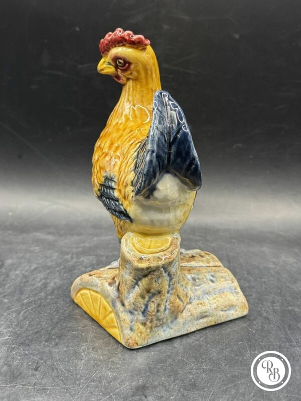 Charmante statuette Coq/Poule en céramique peinte à la main des années 1950 - Collection - Décoration – Image 3