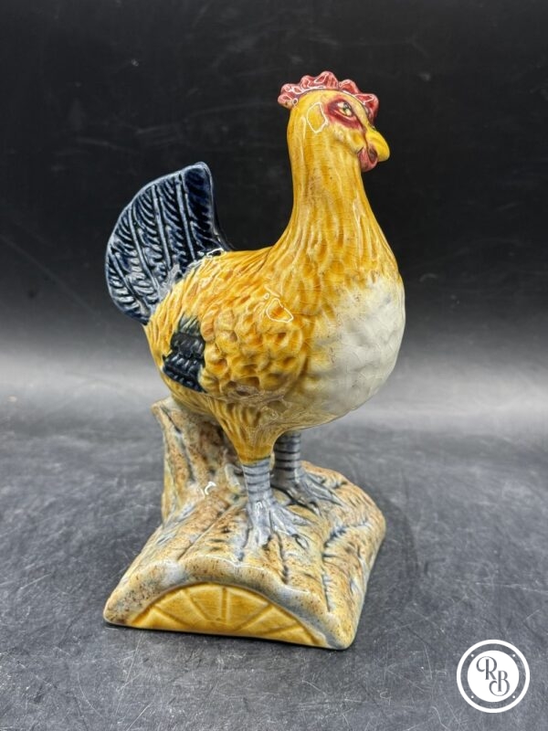 Charmante statuette Coq/Poule en céramique peinte à la main des années 1950 - Collection - Décoration – Image 5